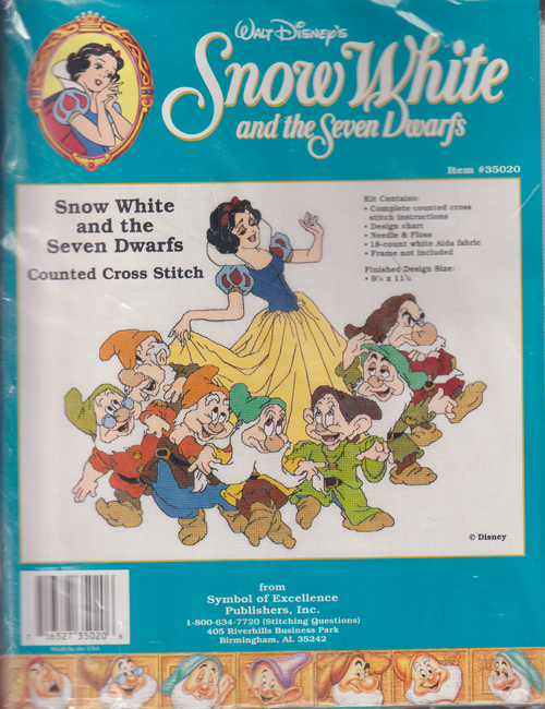 Walt Disney's Snow White and the Seven Dwarfs Item # 35020 Cross Stitch Kit Walt Disney's Snow White and the Seven Dwarfs Item # 35020 Cross Stitch Kit