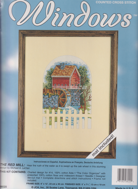 Mailboxes - is a Window picture. It is a Cross stitch kit that includes 14 ct Aida, floss, needle, and a mat. No frame. Mailboxes - is a Window picture. It is a Cross stitch kit that includes 14 ct Aida, floss, needle, and a mat. No frame.