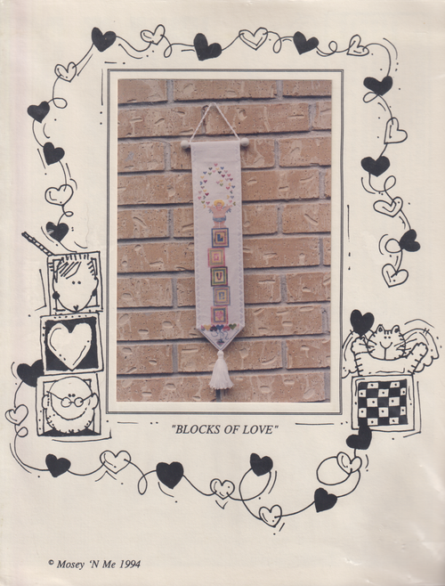Blocks Of Love - Cross stitch chart by Mosey N Me Blocks Of Love - Cross stitch chart by Mosey N Me