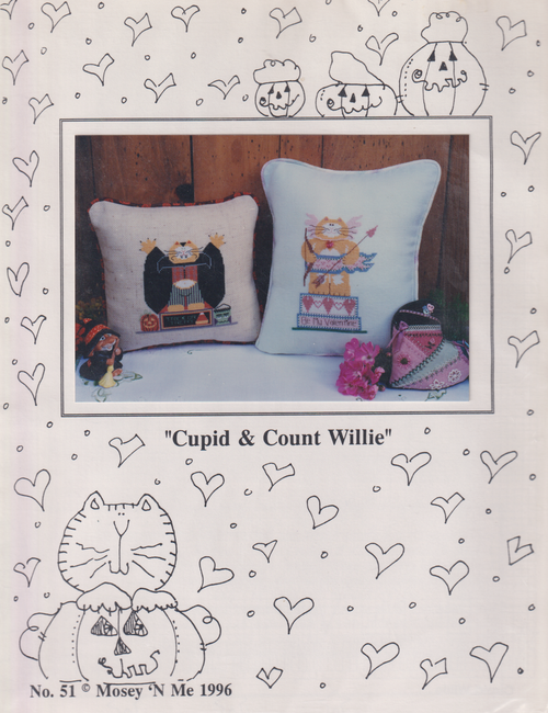 Cupid & Count Willie - Cross stitch chart by Mosey N Me Cupid & Count Willie - Cross stitch chart by Mosey N Me