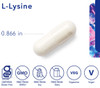 Pure Encapsulations L-Lysine 500 mg, 90 vcaps, Set of 2 