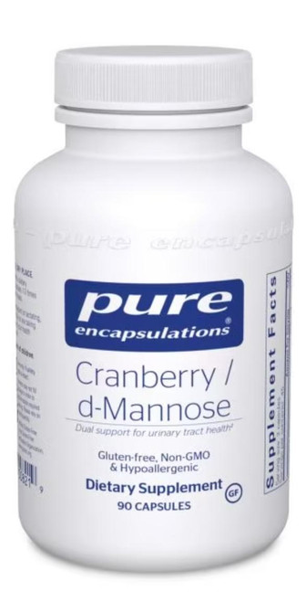 Pure Encapsulations Cranberry/D-Mannose, 90 or 180 capsules 