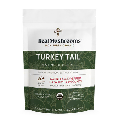 Real Mushrooms Turkey Tail Mushroom Extract Powder, 45 servings 
