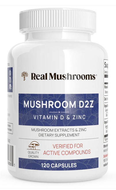 Real Mushrooms Mushroom D2Z, 120 capsules 