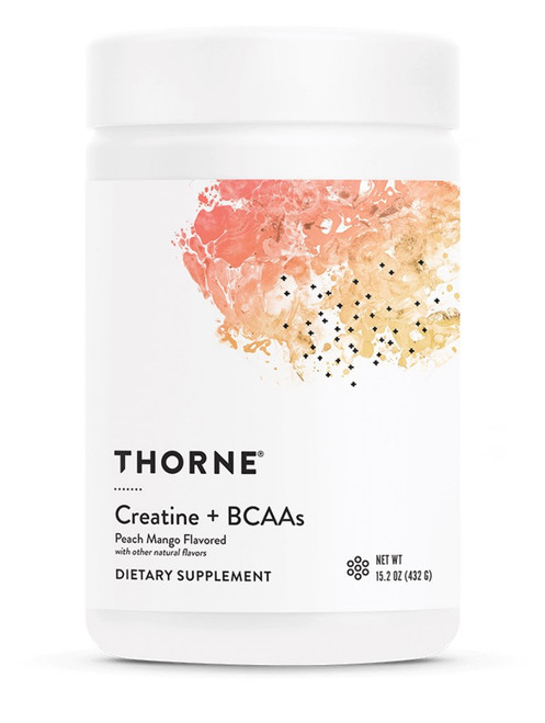 Thorne Creatine + BCAAs, 15.2 oz, Peach Mango flavor 