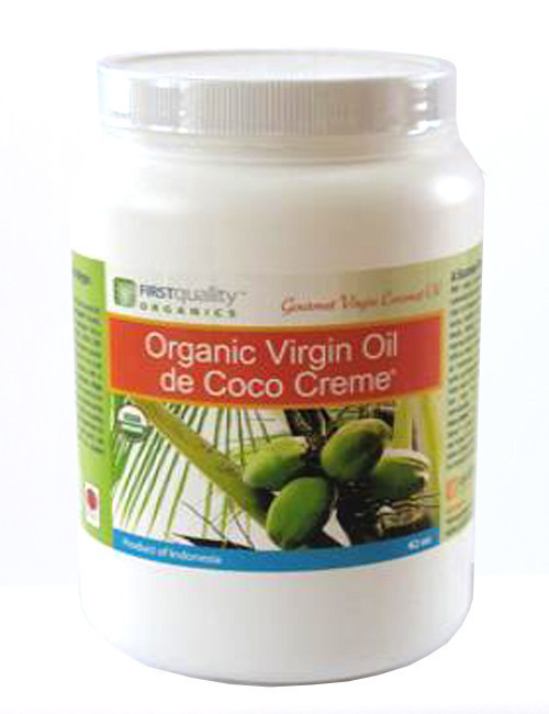 Quality First International Virgin Oil de Coco-Creme - 100% Virgin Coconut Oil, 1 gallon HDPE plastic pail (128 oz)  