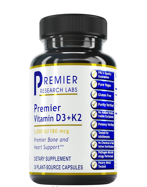 Premier Research Labs Vitamin D3 + K2, Premier 30 caps 