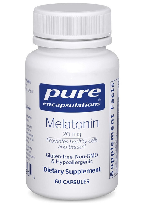 Pure Encapsulations Melatonin 20 mg, 60 or 180 caps 