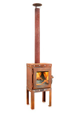 RB73 Piquia Outdoor Stove – Corten Steel Wood-Burner with Glass Door
