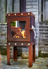 RB73 Piquia Outdoor Stove – Corten Steel Wood-Burner with Glass Door