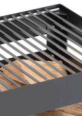 Close-up of the stainless steel cooking grate for the fire crate