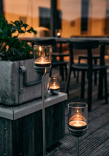 Outdoor candle lighting by Hofats Gravity Candle