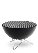 two Höfats BOWL 57 Grid – Stainless Steel Grill Half making up a full grilling surface on the hofats bolw 57 fire pit