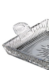 Waterford Lismore Diamond Square Tray - 30 cm close up handle