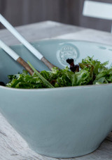 Close-up of salad served in the Costa Nova Large Salad Bowl – Nova Collection, 2.82 L – Turquoise
