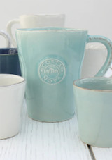 Costa Nova Mug – Nova Collection 350 ml in Turquoise on table Costa Nova Mug – Nova Collection 350 ml in Turquoise on table
