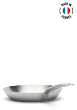 Handle side view of the De Buyer Alchimy Stainless Steel Frying Pan - 32 cm