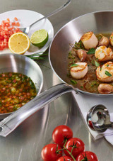 Scallops seared in the De Buyer Alchimy Stainless Steel Frying Pan 3604.32