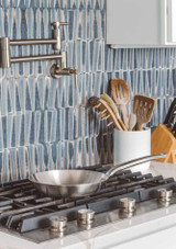 De Buyer Alchimy Stainless Steel Frying Pan on a gas hob De Buyer Alchimy Stainless Steel Frying Pan on a gas hob