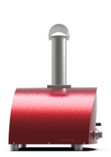 side view of the Alfa Forni Pizza Oven Moderno 2 Pizza - Red