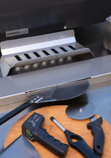 Close up of the Alfa Forni Pizza Oven Moderno Hybrid Kit