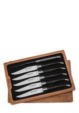 Laguiole en Aubrac 6 Piece Steak Knife Set – Ebony Wood