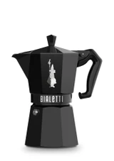 Bialetti Moka Exclusive Express Black – 6 Cup on white background