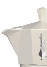 close-up of the spout on the Bialetti Moka Exclusive Express Cream – 3 Cup