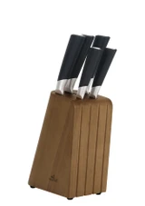 Lion Sabatier Draco 5 Piece Knife Set with Auckland Knife Block on a white background