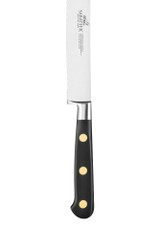 Lion Sabatier Ideal Forged Bread Knife 20cm Brass Rivets on white background close up