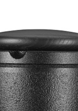Skeppshult Swing Pepper / Spice Mill Black Ash Lid on a white background close up of the black ash lid