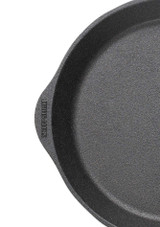 Skeppshult Frying Pan 26cm Stainless Steel Handle on a white background close up on the logo
