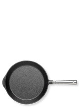 Skeppshult Frying Pan 28cm Stainless Steel Handle on a white background from the top