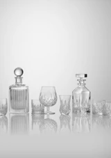 Waterford Lismore Connoisseur Flared Sipping Tumblers 160ml - Set of 2 in a line up of other products on a grey background