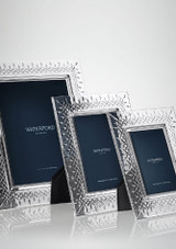 Waterford Lismore Photo Frame 10 x 15cm - 4 x 6in presented beside the same frames in diffrent sizes
