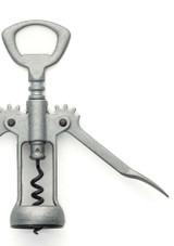 L’Atelier du Vin Le De Gaulle – wing-style lever corkscrew with raw zinc-finish body, on white background with wings open