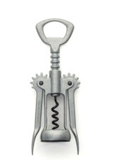 L’Atelier du Vin Le De Gaulle – wing-style lever corkscrew with raw zinc-finish body, shown on a white background.