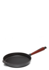 Skeppshult Cast Iron Grill Pan with Beech Wood Handle 25 cm