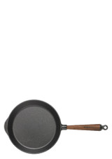inside surface view of the Skeppshult Cast Iron Frying Pan with Walnut Handle 28 cm