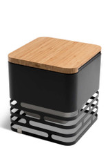 Höfats CUBE Board – Bamboo Side Table Top fitted on top of the Hofats Cube