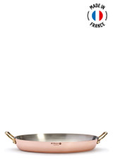Side view of the De Buyer Inocuivre Copper Oval Dish