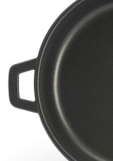 Close-up of the non-stick surface on the De Buyer Choc Extreme Stewpan Casserole
