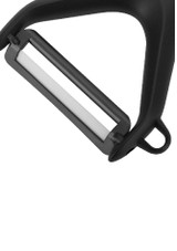 Westmark Gallant Vegetable & Asparagus Peeler with Ceramic Blade on a white background close up of the top