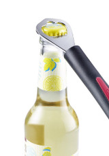 Westmark Gallant Bottle Opener being used to open a bottle on green drink