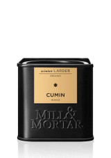 Mill & Mortar Whole Cumin Organic in a tin on a white background Mill & Mortar Whole Cumin Organic in a tin on a white background
