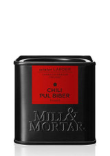 Mill & Mortar Chili Pul Biber – 45g Organic (Aleppo Chili) on white background