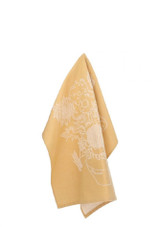 Bunzlau Castle Tea Towel VGM Sunflowers Yellow on a white background