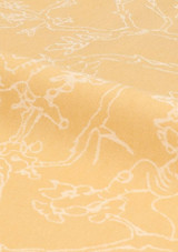 Bunzlau Castle Tea Towel VGM Almond Blossom Yellow close up of the fabric