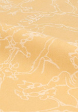 Bunzlau Castle Kitchen Towel VGM Almond Blossom Yellow close up to the fabric