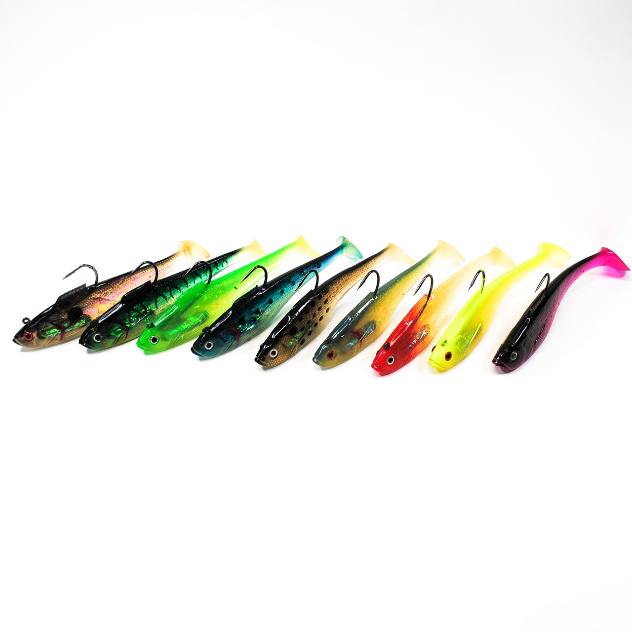  Tsunami Holographic 6 Swim Shad Soft Bait-Chartreuse